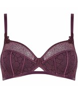 $98 TRIUMPH Idealist Essence PURPLE Jacquard Lace BRA ( 32 C ) FREE SHIP... - £34.47 GBP