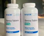 Major Pharmaceuticals Senna Vegetable Laxative Tabs, 1000 ct - 2 PACK  0... - $32.71