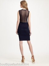 New Womens $535 Rag &amp; Bone Navy Blue Dress Sheer Knit Marbella Medium M Cocktail - £417.66 GBP