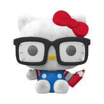 Hello Kitty Hipster Nerd w/ Glasses US Ex Flocked Pop! Vinyl - £27.44 GBP