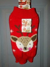 Pet Central Holiday Christmas Dog Sweater Red Deer With Antlers Size S New - £13.98 GBP