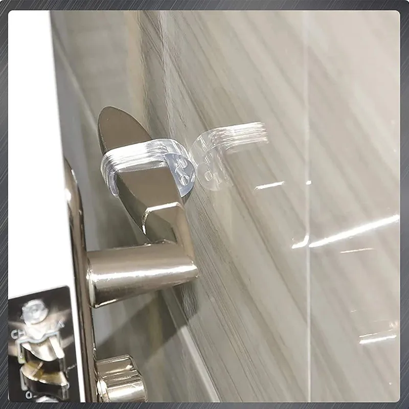 House Home Door Stopper Transparent Silica Gel Door Wall Protection Handle Buffe - £19.98 GBP