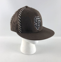 San Francisco Giants Baseball Hat Brown Stitching SF New Era 59Fifty Siz... - £38.92 GBP