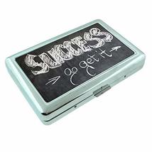 Go Get Success Em1 Hip Silver Cigarette Case Id Holder Metal Wallet 4&quot; X... - £6.25 GBP