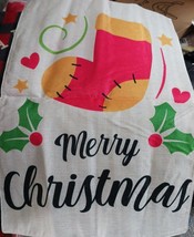 Merry christmas Holiday Christmas Garden Flag 12x18  Vertical New in pac... - £3.94 GBP