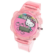 Hello Kitty Pastel Pink Glitter LED Wrist Watch Pink - £15.93 GBP