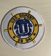 4.5&quot; NAVY USS DUPONT DD-941 MILITARY ROUND EMBROIDERED PATCH - $28.99