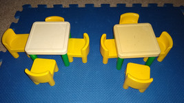 Little Tikes Dollhouse Furniture Picnic Table Chairs - £19.39 GBP