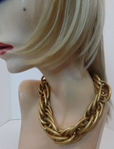 Unbranded Chunky Bold Goldtone Link Chain Necklace 16&quot; W Toggle Closure - £15.61 GBP
