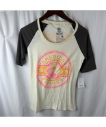 American Fighter Bronx T-Shirt Size S Dirty White Gray Neon Graphic Tee NWT - $33.08 CAD