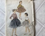 Vintage Advance #8074 Pattern For Girls’ Size 6 Blouses, Skirt &amp; Cummerbund - £12.12 GBP