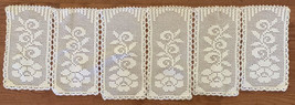 Vintage White Hand Crocheted Table Runner/Dresser Scarf 43&quot;x14&quot; - £15.67 GBP
