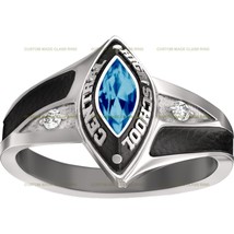 Silver 925 Women&#39;s Grace Essence Class Ring Marquise Graduation Gift for Her - $121.54
