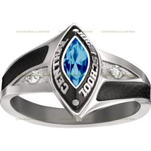 Silver 925 Women&#39;s Grace Essence Class Ring Marquise Graduation Gift for Her - £90.85 GBP