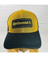 Continental Tires Baseball Hat Cap Mesh Front Adjustable Yellow Black Em... - £31.26 GBP
