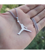 NEW Michael Jordan Jumpman 23 Basketball SILVER Chain Necklace Pendant |... - $27.68 CAD