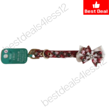 Merry &amp; Bright Holiday Tie Adjustable Dog Collar X Small - £10.82 GBP