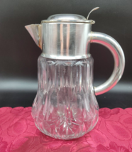 Large Crystal Glass Pitcher With Ice Insert. Vintage, possible W. Germany - £37.51 GBP