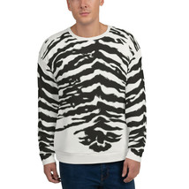 65 MCMLXV Unisex Cream Zebra Animal Print Sweatshirt - £51.95 GBP