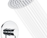8-Inch Rain Shower Head And Single-Handle Faucet Set With A Chrome Finis... - £80.81 GBP