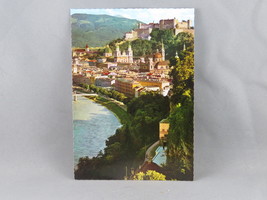 Vintage Postcard - Old Town Salzburg as seen from Mulln - Alfred Grundler - $15.00