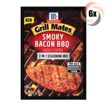 6x Packets McCormick Grill Mates Smoky Bacon BBQ Flavor Marinade Mix | 1oz - £16.48 GBP