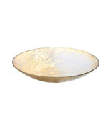 CLASSIC TOUCH 12&quot; Smoked Glass Bowl with Scattered Gold Tone Design NEW - £27.48 GBP