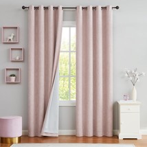 The Central Park Pink Full Blackout Curtain, Measuring 50&quot; By 84&quot;, Comes With - £59.51 GBP