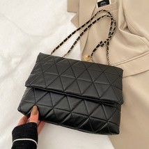 Plaid Pu Leather Women Shoulder Bag Chain Strap Crossbody Bags For Women Fashion - £19.27 GBP