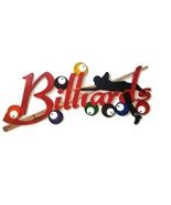 Red Billiards Wood Wall Sculpture Wall Art, 8 ball in wall art, Billiard... - €292,71 EUR