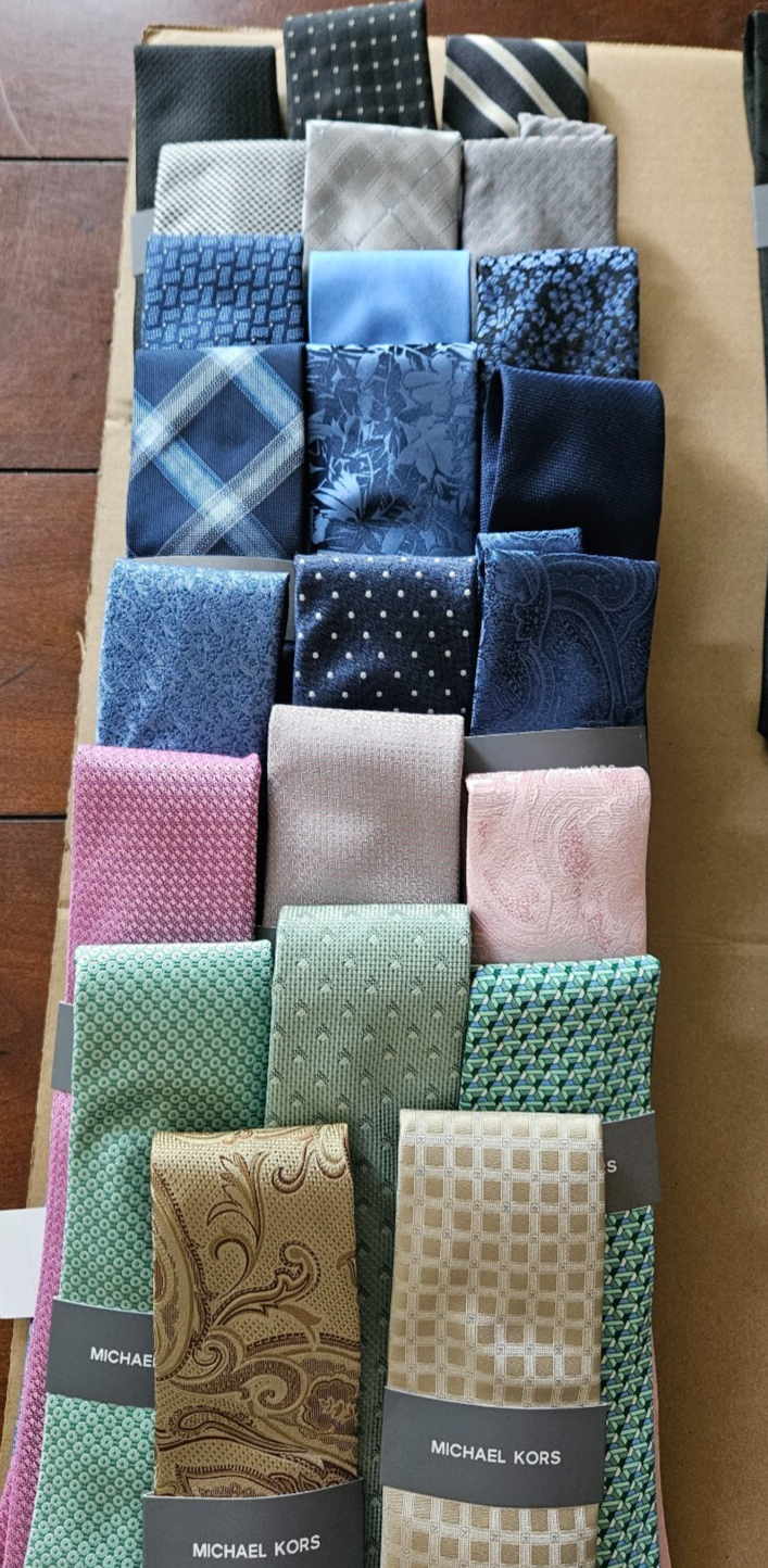 MICHAEL KORS Men&#39;s Silk Blend Ties NEW MSRP: $69.50  Assorted Styles - $16.95