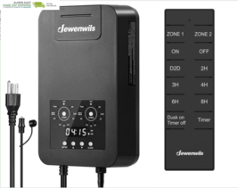 300W Low Voltage Landscape Transformer with 2 Zones, 120V AC to 12V DC, ... - $199.83