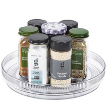 Plastic Lazy Susan Organizer, Clear Pantry Shallow Lazy Susan Turntable For Cabi - $28.99