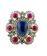 Victorian 2.21ct Rose Cut Diamond Gemstones Wedding Ring Vintage VTJ EHS - £491.56 GBP