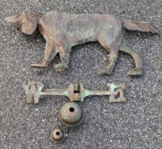Vintage Copper and Brass Dog Weathervane Primitive Parts Only As Is Damaged - £172.07 GBP