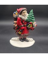 Vintage Cast Iron Santa Claus w/Toys Tree Christmas Holiday Decor Door Stop - $546.43 MXN