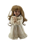Artmark Porcelain Doll Praying While Kneeling with Stand Vintage Girl Doll - $540.09 MXN