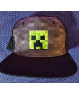  Minecraft Creeper Snapback Hat - Pre-Owned, Adjustable Fit, Baseball Cap - $27.35 CAD