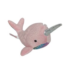 Aurora Pink Narwhal Ocean Sea Sparkly Plush Stuffed Animal 2016 9.5&quot; - £16.28 GBP