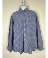 Ralph Lauren Blue Red Tartan Plaid Button Up Shirt Long Sleeve Mens XXL 2XL - $18.50