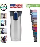 Leak-Proof Stainless Steel Travel Mug with Auto Seal - 470ml Insulated D... - $97.90 CAD