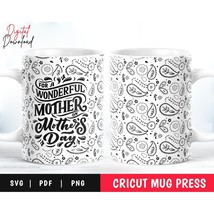 Cricut Mug Press Svg, Mom Mug Press Svg, Coffee Mug SVG, Mom Mug Wraps - $3.95