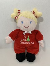 Baby Starters My First Christmas plush blonde baby doll rattle 2015 soft... - $4.15