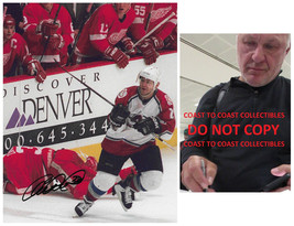 Claude Lemieux signed Colorado Avalanche 8x10 photo COA proof autographed - £70.08 GBP
