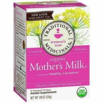 NEW Traditional Medicinals Organic Mother&#39;s Milk Caffeine Free Herbal Tea 16 ct - £8.41 GBP