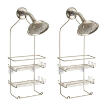 Shower Caddy 21-1/4" H x 4-1/2" W x 9" L Satin Silver, Design 58694 Milo... - $44.54
