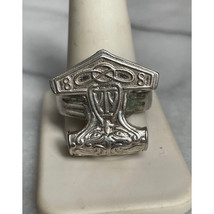 Men&#39;s Solid Wrought 925 Sterling Silver Celtic Design Ring Size 13.5 Sky - £64.12 GBP