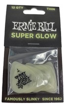 Ernie Ball Cellulose Guitar Picks - Super Glow - 12 Pack - Choose Thickness - £5.56 GBP