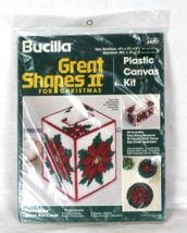 Bucilla Great Shapes II for Christmas~Poinsettia~Plastic Canvas Kit~Sealed 61007 - £10.97 GBP