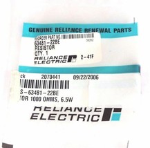NEW RELIANCE ELECTRIC 63481-22BE RESISTOR 6348122BE - £8.61 GBP